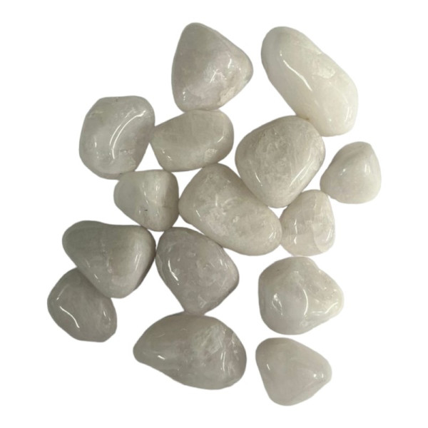 Pedra Rolada Cristal Quartzo Branco Leitoso 2 a 3 cm 200g