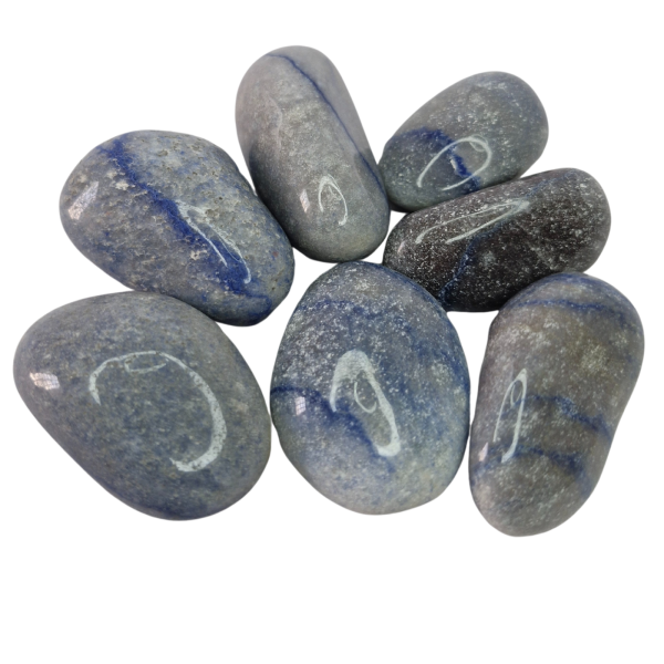 Pedra Quartzo Azul 4 a 6 cm Rolada 250 gramas Natural