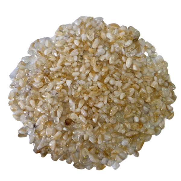 Pedra Cascalho Citrino Rolado 1 Kg Natural