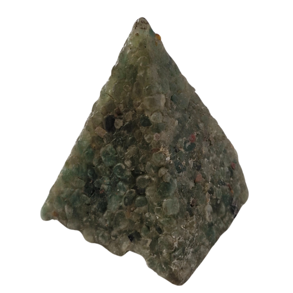 Pirâmide de Pedra Quartzo Verde 8 cm Natural Decoração
