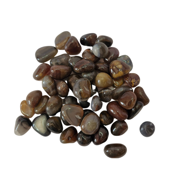 Pedra Ágata Caramelo 1 a 2 cm Rolada 250g Natural