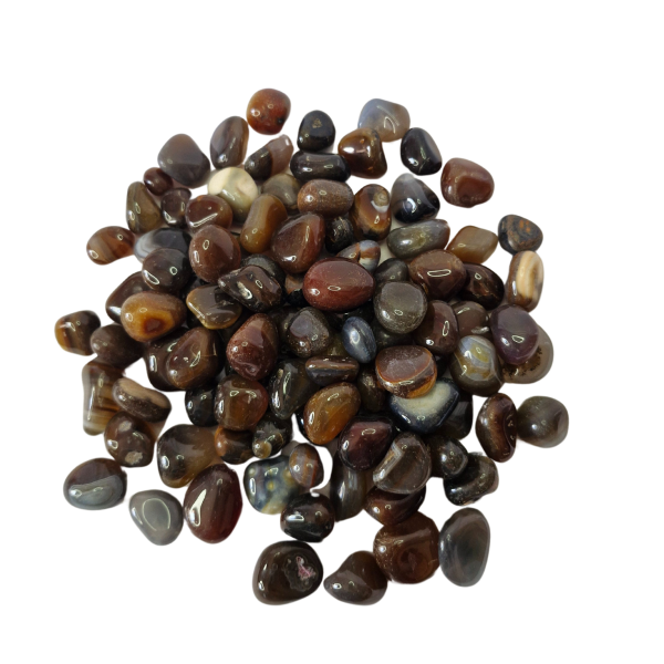 Pedra Ágata Caramelo Rolada 500g Natural