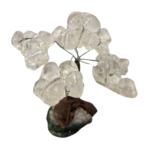 Árvore de Pedra Quartzo Transparente Rolada Presentes