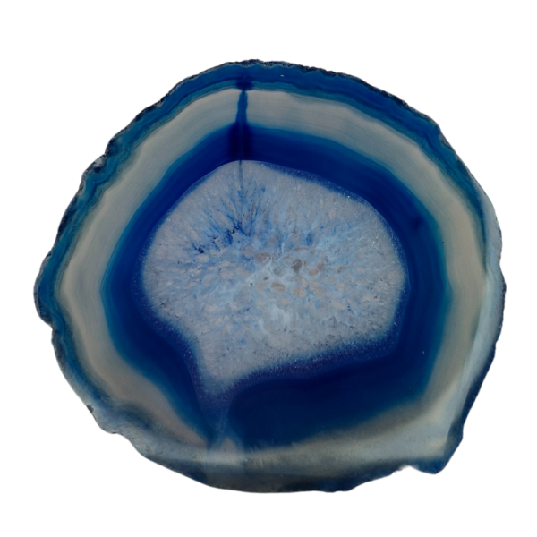 Chapa de Pedra Ágata Azul Natural Decoração