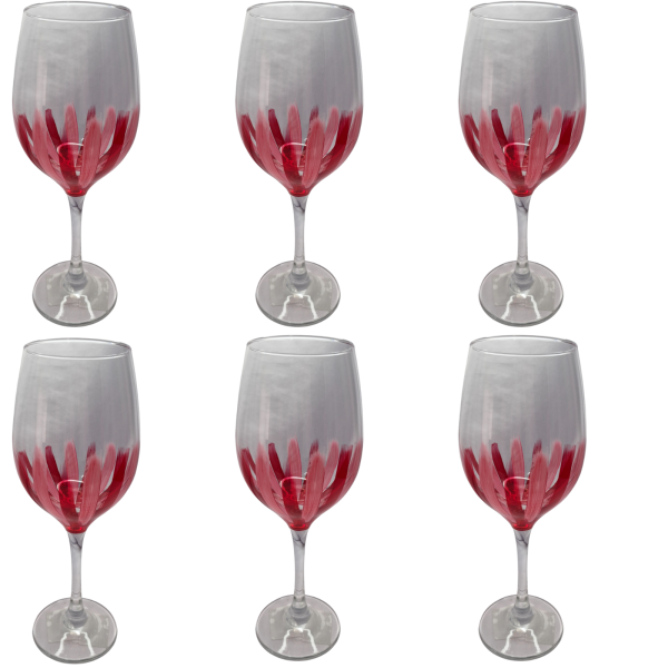  Kit 6 Taças de Vidro Grande 490ml Vinho Água Vermelha