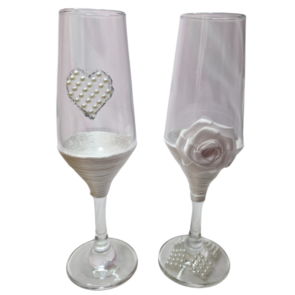 2 Taças Vidro Casamento Brinde Noivos Presente Coração