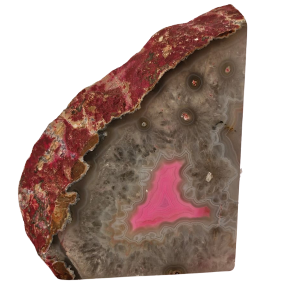 Pedra Natural Geodo Ágata Rosa 1,200 kilo