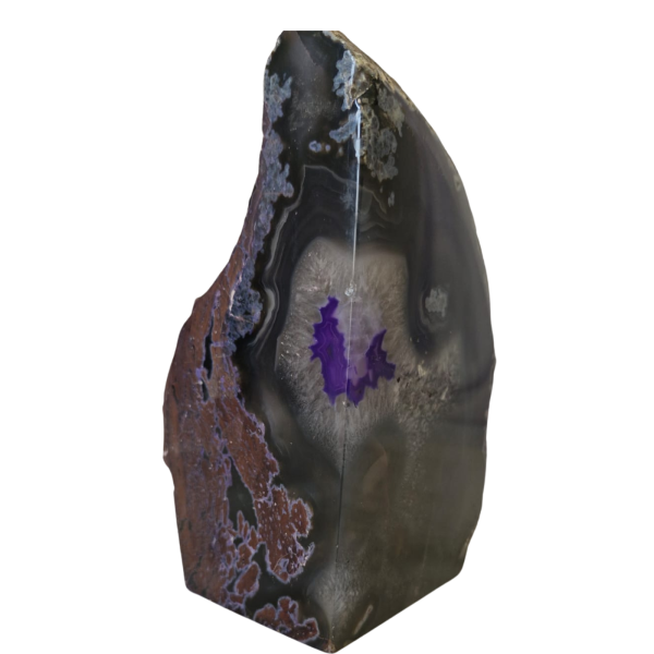 Pedra Natural Geodo Ágata Roxa 1,1 kg a 1,2 kg Decoração