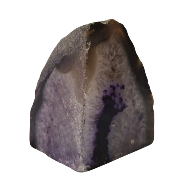 Pedra Natural Geodo Ágata Roxa 500 a 600 gramas Decoração