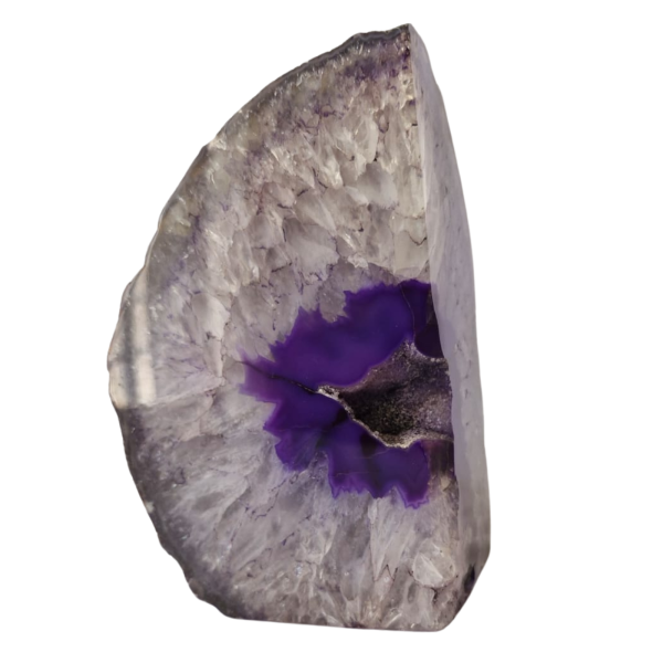 Pedra Natural Geodo Ágata Roxa 800 a 900 gramas Decoração