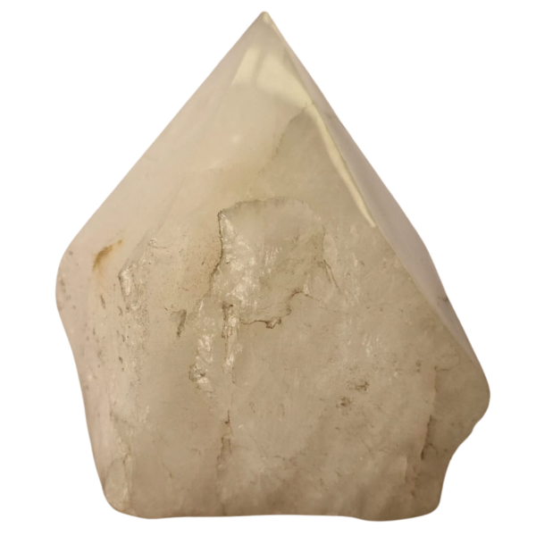 Pedra Natural Obelisco Ponta Quartzo Branco 1,1 kg a 1,2 kg