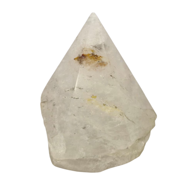 Pedra Natural Obelisco Ponta Quartzo Branco 700 gramas