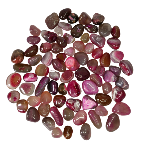 Pedra Ágata Rosa 1 a 3 cm Rolada 1 kilo Natural