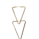 Brinco Argola Folheado Presente Argola Triângulo Dourado