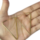 Brinco Argola Folheado Presente Argola Triângulo Dourado