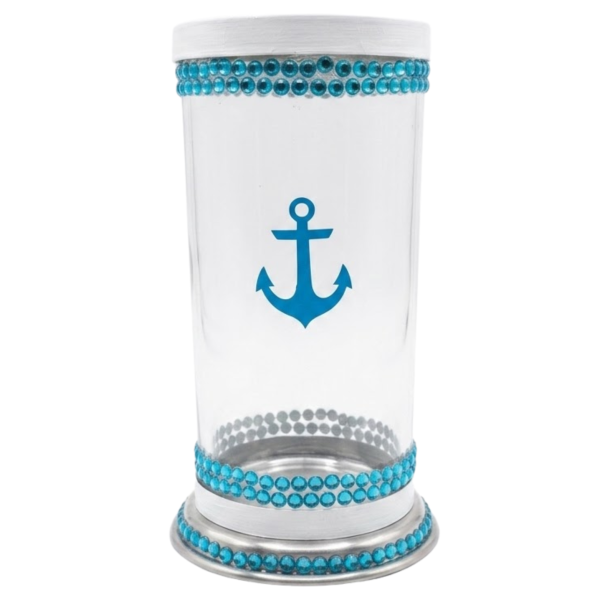 Porta Vela 7 Dias 18cm Umbanda Candomblé Cor:Marinheiro