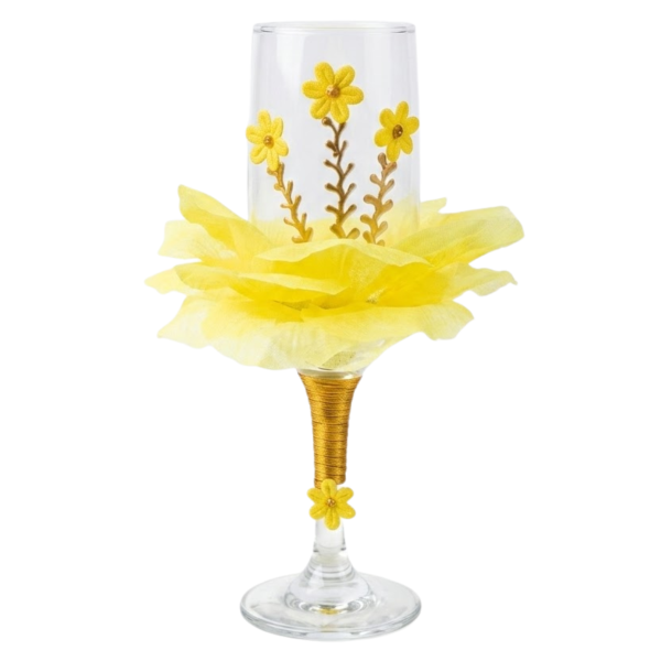 Taça Vidro Oxum 185 ml Umbanda Candomblé