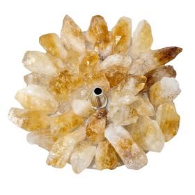 Incensário de Pedra Citrino Natural Presente e Decoração