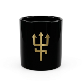 Copo de Vidro Preto para Whisky Exu do Ouro Dinheiro