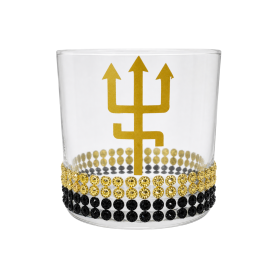 Copo de Vidro para Whisky Exu do Ouro Chama Dinheiro
