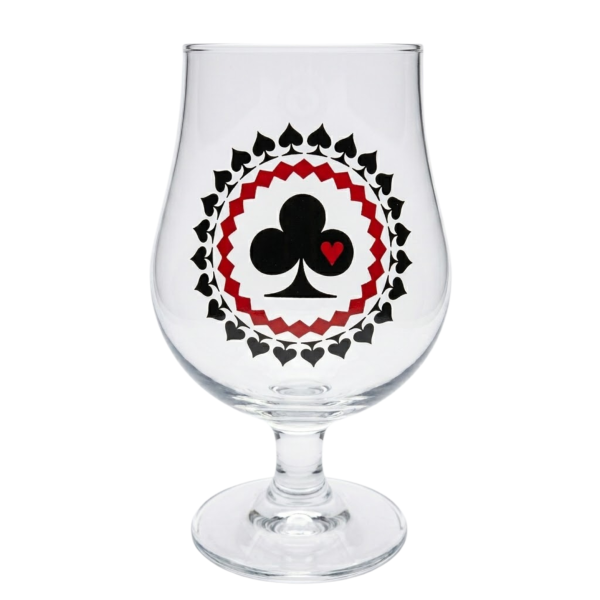  Taça Copo Cerveja Vidro Naipe Paus Baralho 400 ml + Presente