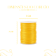 Kit 10 Cordões de Cetim Rabo de Rato 2mm Rolo 50m Amarelo