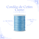 Kit 10 Cordões de Cetim Rabo de Rato 2mm Rolo 50m Ciano
