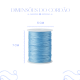 Kit 10 Cordões de Cetim Rabo de Rato 2mm Rolo 50m Ciano