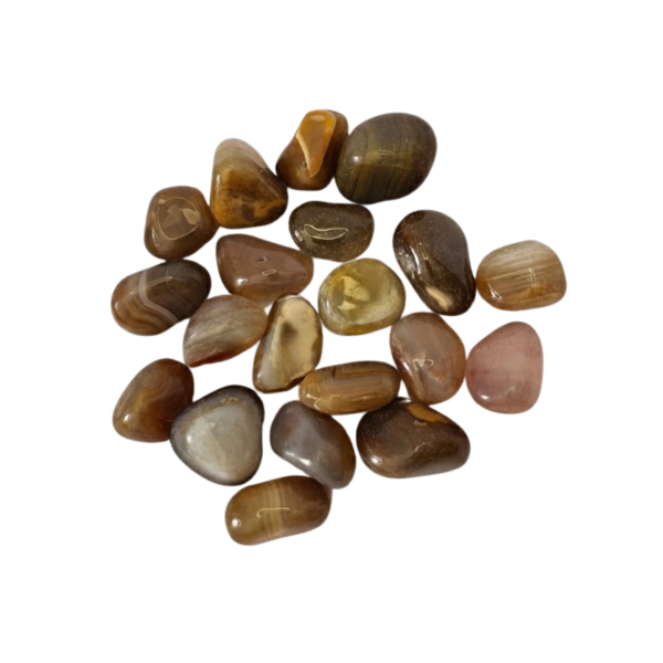 Pedra Ágata Vermelha 1 a 2 cm Rolada 250 g Natural