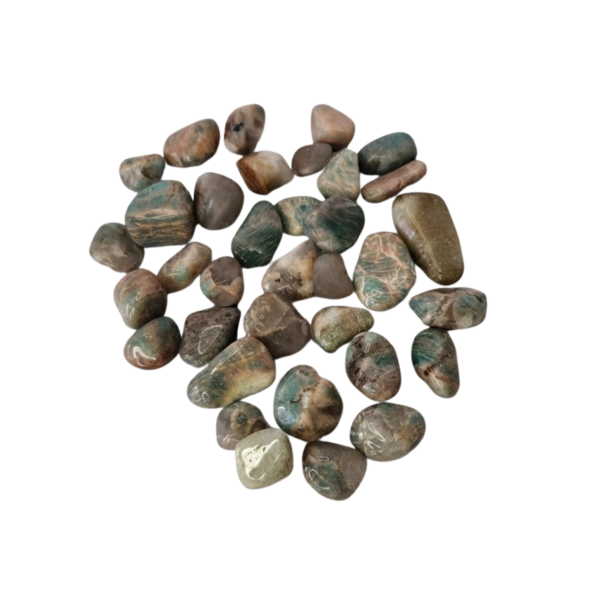 Pedra Amazonita 1 a 2 cm Rolada 250g Natural