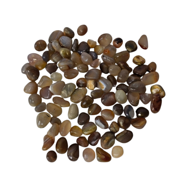 Pedra Ágata de Fogo 1 a 2 cm Rolada 500g Natural
