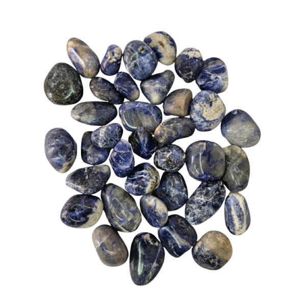 Pedra Sodalita 3 a 5 cm Rolada 250g Natural