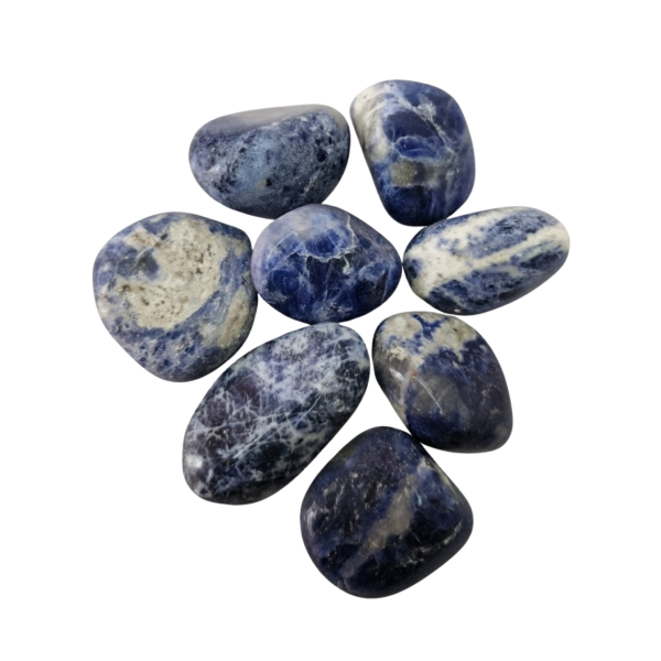 Pedra Sodalita 3 a 5 cm Rolada 250g Natural