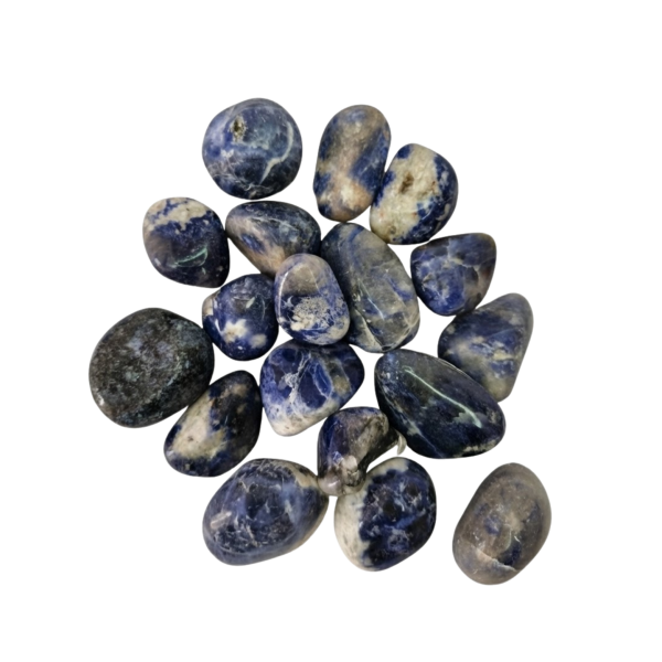 Pedra Sodalita 3 a 5 cm Rolada 500 gramas Natural