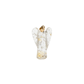 Pingente de Anjo Quartzo Branco Natural