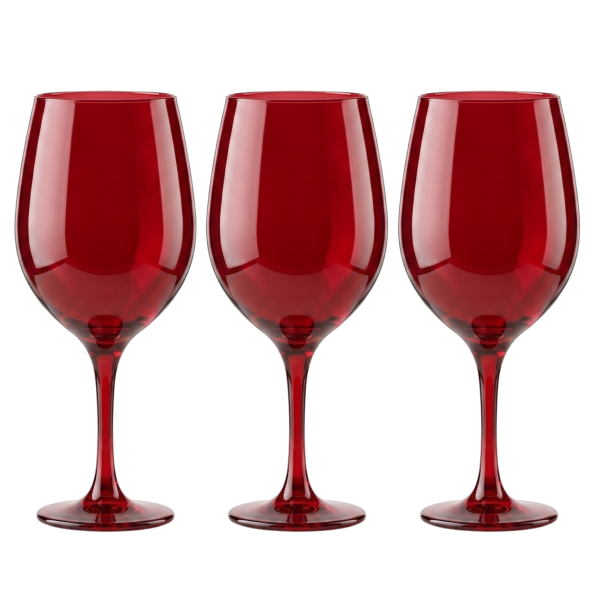 Conjunto 3 Taças Vidro Vermelha Vinho Água 490ml Nadir