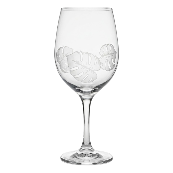 Taça Folha Costela de Adão Cristal Personalizada Vinho 490ml