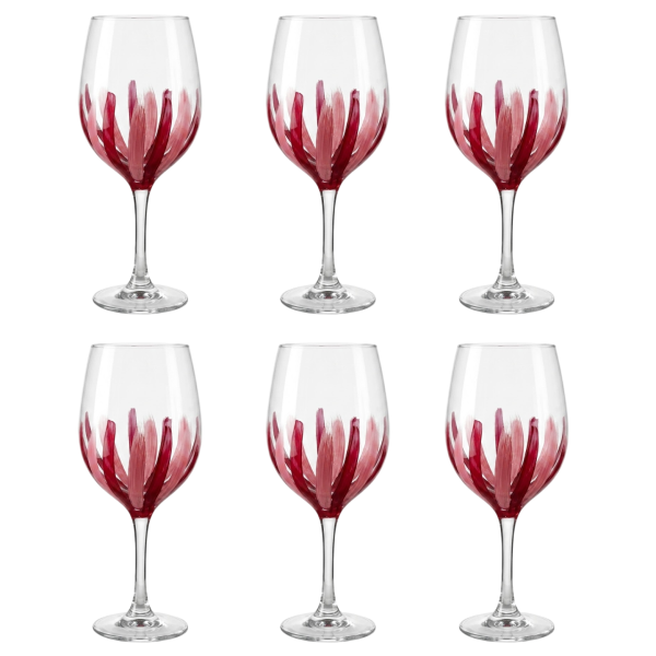  Kit 6 Taças de Vidro Grande 490ml Vinho Água Vermelha