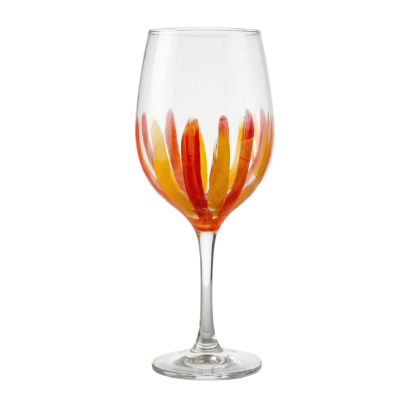 Taça de Vidro Grande 490ml Vinho Água Laranja Amarelo