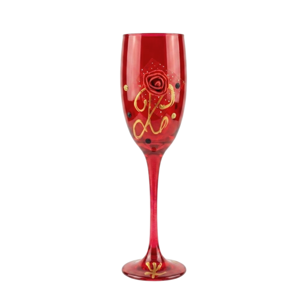 Taça Pomba Gira Rosa Renda Champagne 190 ml