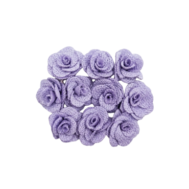 Kit 10 Flores Lilás 3 cm Tecido Poliester