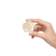 Kit 10 Rosas de Tecido Poliester Off White