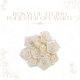 Kit 10 Rosas de Tecido Poliester Off White