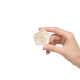 Kit 100 Rosas de Tecido Poliester Off White