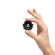 Kit de 10 Rosinhas Tecido Poliester Preto