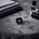 Kit de 10 Rosinhas Tecido Poliester Preto