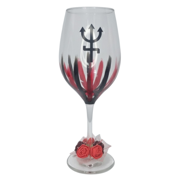 Taça Vidro Pomba Gira Umbanda Candomblé 490 ml Grande Altar