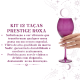Kit 12 Taças de Vidro Prestige Nadir 350 ml Roxa