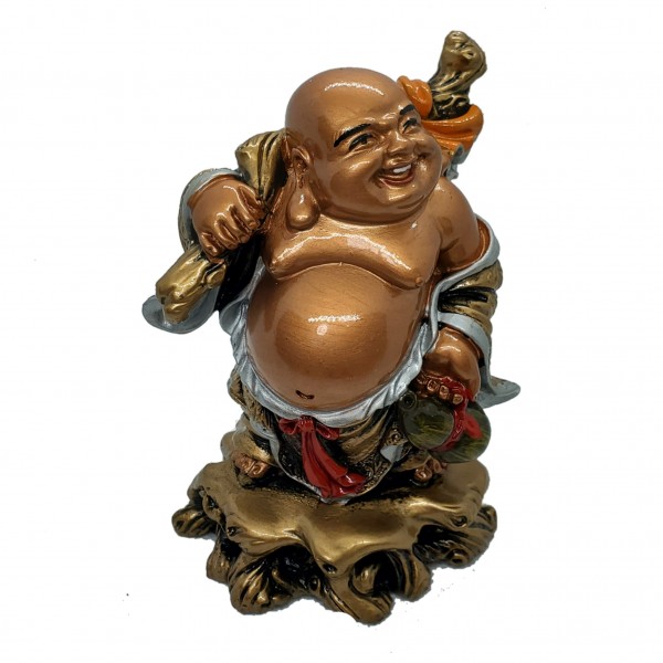 Buda Alegria com Base na Cor Dourada