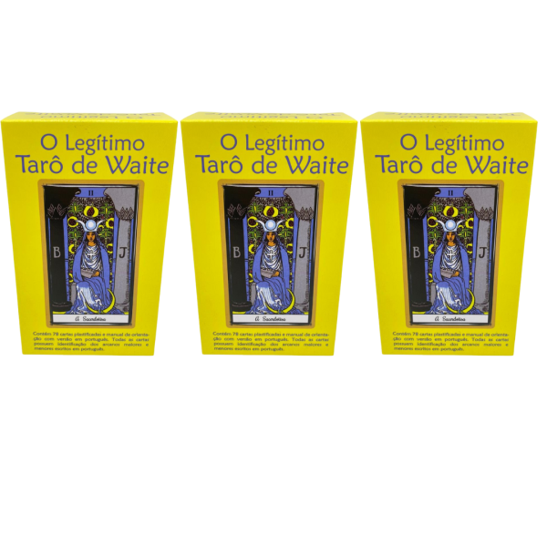 Kit 3 Baralhos O Legítimo Tarot Waite 78 Cartas Plastificada